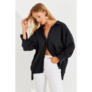 Cool & Sexy Women's Black Oversize Cupra Shirt