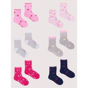 Yoclub Kids's Socks Pattern 6-Pack SKA-0006G-AA00-010