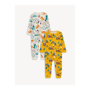 LC Waikiki 2-Piece Crew Neck Printed Baby Boy Rompers