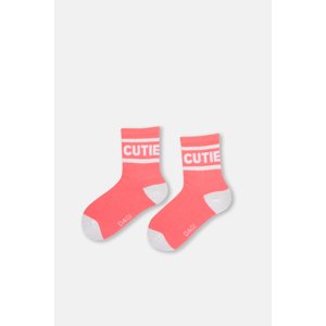 Dagi Pink Girls' Cutie Jacquard Socks