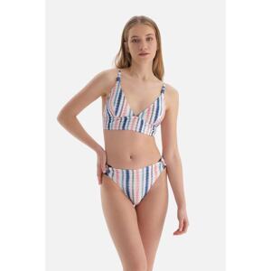 Dagi Pink-blue Normal Waist Bikini Bottoms