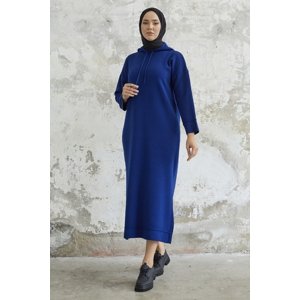 InStyle Ivona Hooded Knitwear Dress - Navy Blue