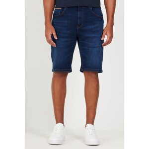 AC&Co / Altınyıldız Classics Men's Blue Slim Fit Slim Fit Cotton Flexible Denim Shorts