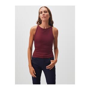 Jimmy Key Claret Red Halter Neck Sleeveless Basic Undershirt