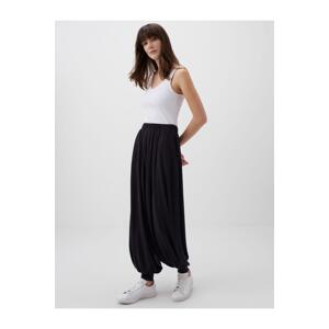 Jimmy Key Black High Waist Elastic Cuff Casual Trousers