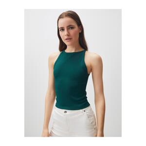 Jimmy Key Green Halter Neck Sleeveless Basic Undershirt