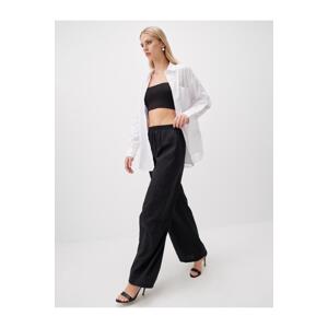 Jimmy Key Black High Waist Wide Leg Cargo Pants