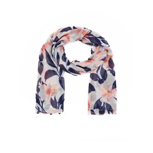 Cream-blue women's floral scarf ORSAY