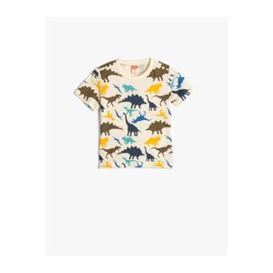 Koton T-Shirt Short Sleeve Crew Neck Dinosaur Graphic Printed Cotton