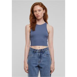 Women's Cropped Rib Top - Blue