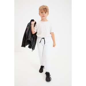 Trendyol Boy White Thin Knitted Sweatpants With Pocket