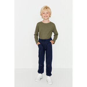 Trendyol Navy Blue Cut Out Detailed Boys' Knitted Thin Sweatpants