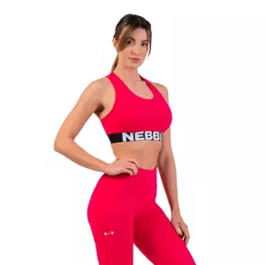 Nebbia Sports Bra with Cross Back Cut 410 pink S