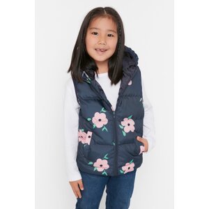 Trendyol Navy Blue Floral Pattern Girl Inflatable Vest