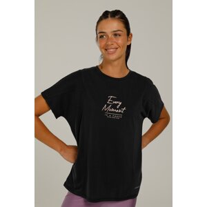 Lumberjack JASMINE SLOGAN DETAILED T BLACK Woman Sleeve T-Sh