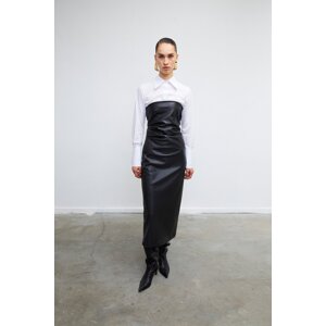 VATKALI Faux leather strapless dress - premium collection
