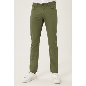 AC&Co / Altınyıldız Classics Men's Khaki Canvas Slim Fit Slim Fit 100% Cotton 5 Pocket Trousers