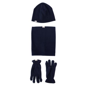 ALTINYILDIZ CLASSICS Men's Navy Blue Anti-pilling Warm Water Repellent Fleece Beanie Neck Collar Gloves Set