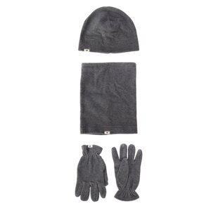 ALTINYILDIZ CLASSICS Men's Anthracite-Melange Anti-pilling Warm Water Repellent Fleece Beanie Neck Collar Gloves Set