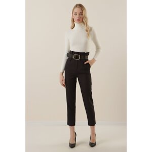 Bigdart 6556 Fabric Pants with Belt - Black