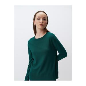 Jimmy Key Green Long Sleeve Basic Knitwear Sweater