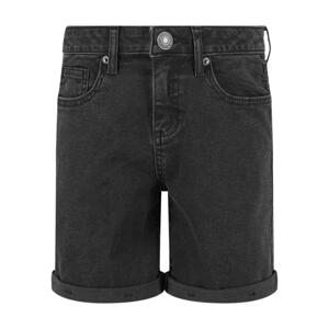 Girls' Organic Stretch Denim 5 Pocket Shorts - Black