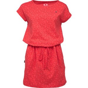 Women's red patterned dress LOAP Baskela