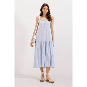 Bigdart 2403 Strappy Midi Dress - Blue