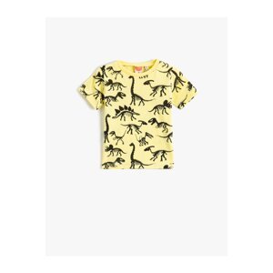 Koton Short Sleeve Crew Neck T-Shirt Dinosaur Printed