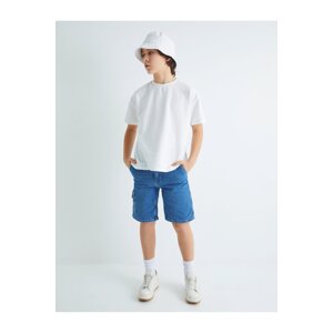 Koton Pocket Cotton Cargo Denim Shorts