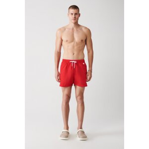 Avva Men's Red Quick Dry Standard Size Plain Special Box Swimsuit Marine Shorts