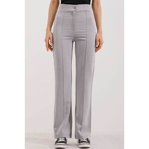 Bigdart 6629 High Waist Palazzo Trousers - Gray