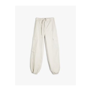 Koton Parachute Trousers Cargo Pocket With Belt Cotton