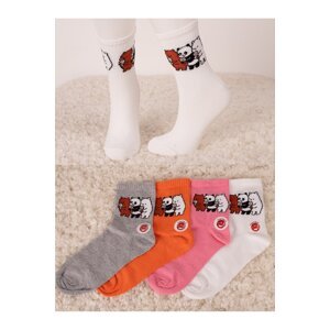 armonika Women's Scented Character Patterned Ankle Socks 4-Pack