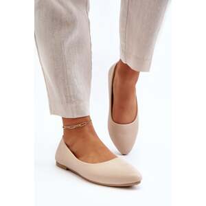 Women's ballerinas made of eco leather Beige Tindomiel