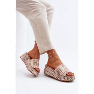 Women's wedge slippers white Vanarila