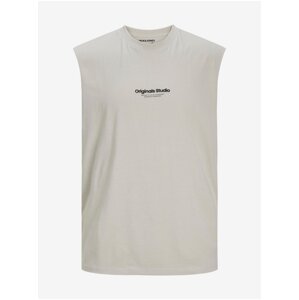 Beige Men's Tank Top Jack & Jones Vesterbro - Men's