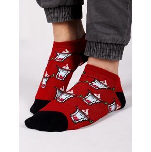 Yoclub Man's Ankle Funny Cotton Socks Patterns Colours