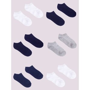 Yoclub Kids's Ankle Thin Socks Basic Colours 6-Pack P1