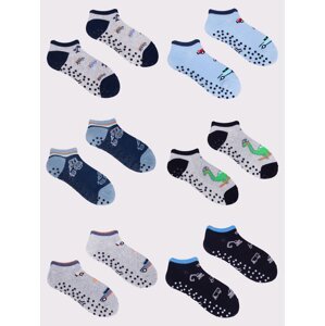 Yoclub Kids's Boys' Ankle Socks Patterns Colours 6-Pack