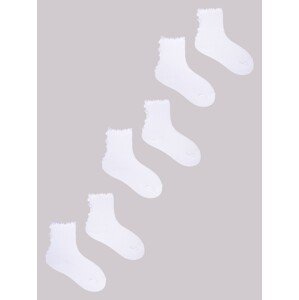 Yoclub Kids's Girls'  Socks With Frill 3-Pack
