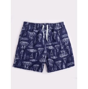 Yoclub Kids's Swimsuits Boys' Beach Shorts P1 Navy Blue