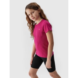 Girls' Plain T-Shirt 4F - Pink