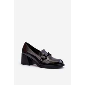 Black Nireva Patent High Heeled Shoes