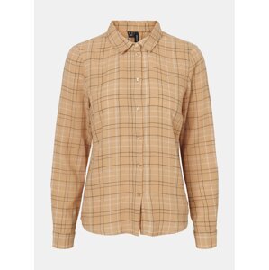 Beige plaid shirt VERO MODA