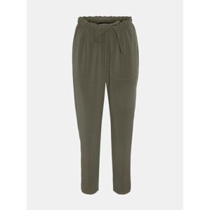 Khaki truncated trousers VERO MODA