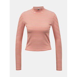 White-Orange Striped Short T-Shirt Pieces Raya - Women