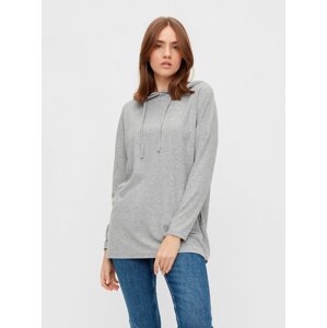 Light Grey Hoodie Pieces Ribbi - Women