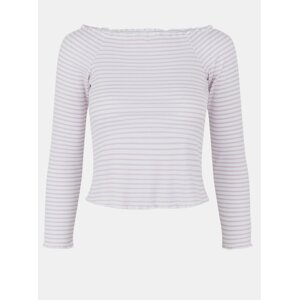 Purple-White Striped T-Shirt Pieces Alicia - Women