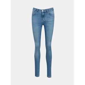 Light Blue Skinny Fit Jeans Pieces Delly - Women's